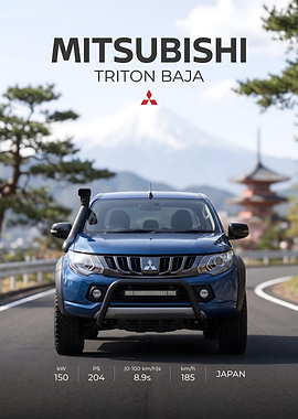 Mitsubishi Triton Baja Truck Poster