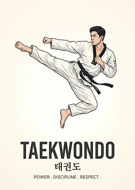 Taekwondo Martial Arts Poster