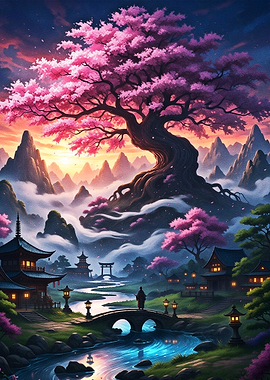Giant Cherry Blossom Tree