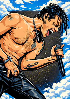 Rock Singer Performing with Passion
