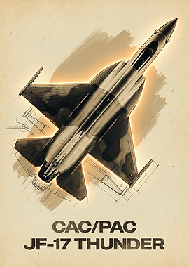 CAC/PAC JF-17 Thunder Blueprint Poster