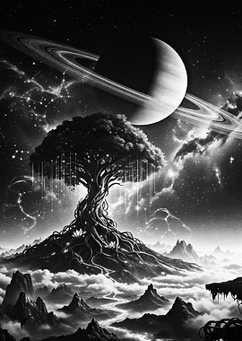 Cosmic Tree of Life Landscape