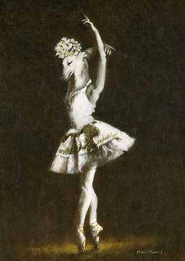 Whippet Ballerina Painting