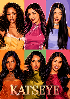 Katseye Group Portrait Pop Art
