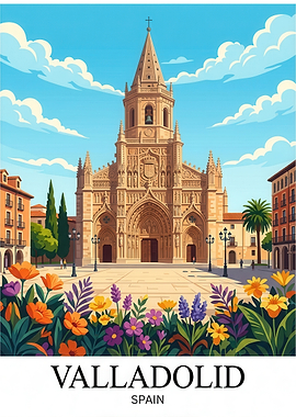Valladolid Spain Travel Poster