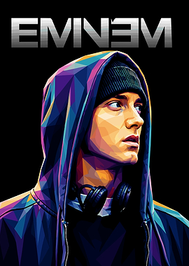 Eminem Low Poly Portrait Art