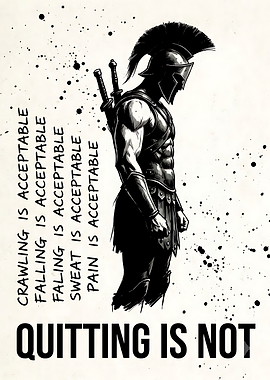 Spartan Warrior Motivational Poster