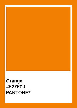 Pantone Orange Color Swatch