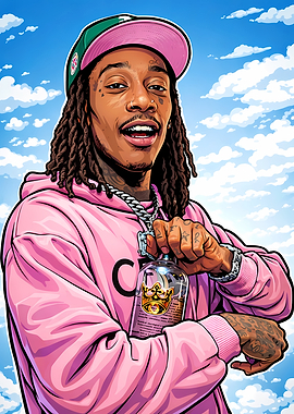 Wiz Khalifa Cartoon Portrait