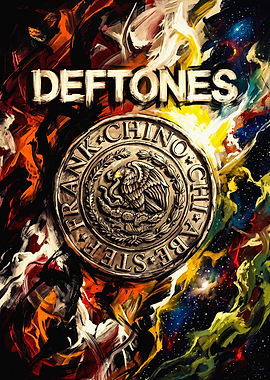 Deftones Band Art with Mexican Emblem