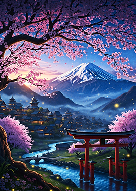 Mount Fuji & Cherry Blossoms