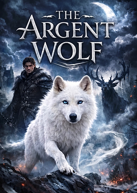 The Argent Wolf Fantasy Poster