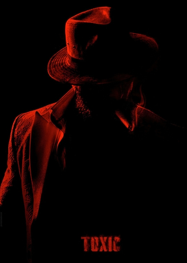Toxic Red Silhouette Fedora Man