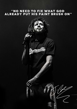J. Cole Inspirational Quote Poster