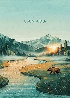 Canada Wilderness Landscape Poster