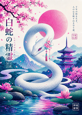 Japanese White Snake Spirit