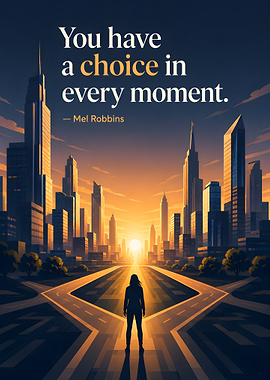 Inspirational Quote Cityscape Poster