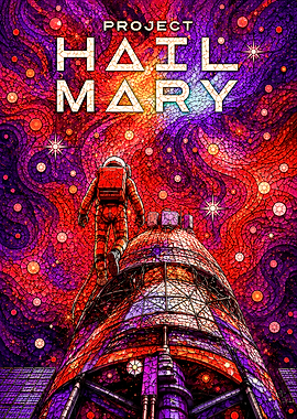 Project Hail Mary Stained Glass Poster