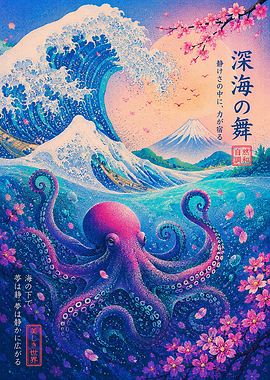 Octopus and Great Wave