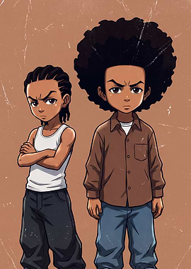 Huey and Riley Freeman Illustration