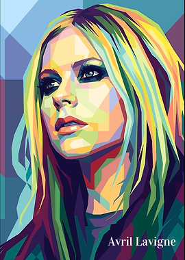 Avril Lavigne WPAP Pop Art Portrait