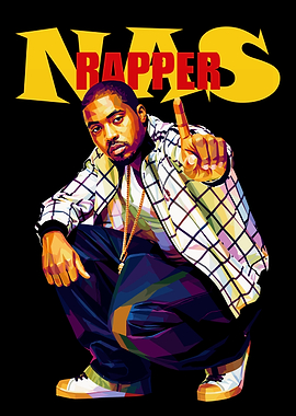 Nas Rapper Pop Art Portrait