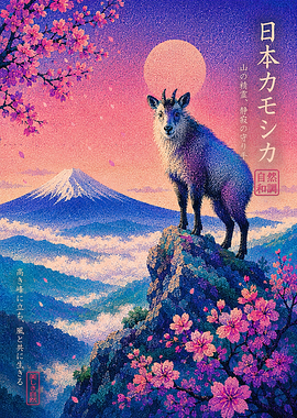Japanese Serow Mountain Peak