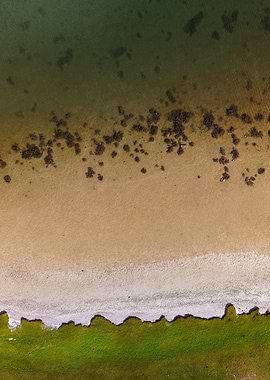 Aerial View of Coastal Shoreline