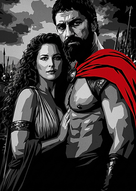 King Leonidas and Queen Gorgo Poster