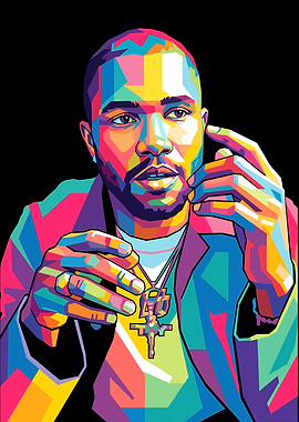 Frank Ocean WPAP Pop Art Portrait