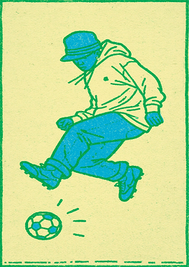 Stylized Soccer Player Illustration