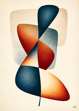 Japandi Organic Minimalism No. 01 – Organic Balance Abstract Wall Art