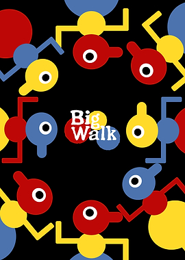 Big Walk Abstract Pattern Poster