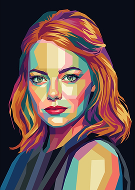 Emma Stone Pop Art Portrait