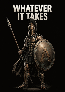 Spartan Warrior Whatever It Takes Poster