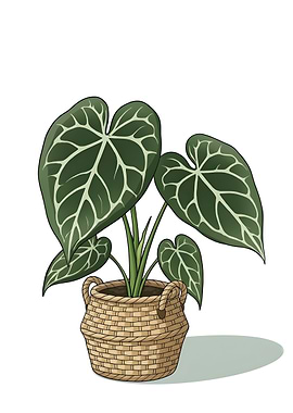 Anturium Illustration – Tropical Houseplant Art