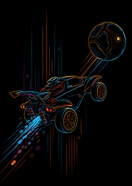 Rocket League Octane Neon Art