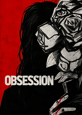 Obsession Dark Rose Illustration
