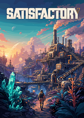 Satisfactory Game Industrial Landscape