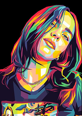 Billie Eilish Pop Art Portrait
