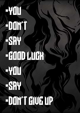 Don't Give Up Motivational Quote Poster