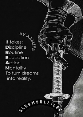 Inspirational Samurai Sword Motivational Poster