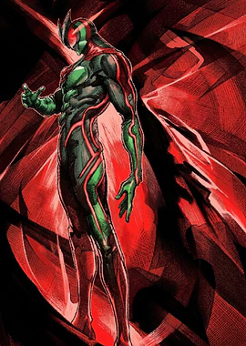 Tekkaman Blade in Red Aura