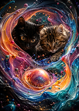 Two Curious Cats