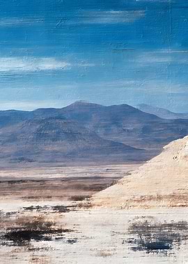 Oil Painting of Desert Landscape