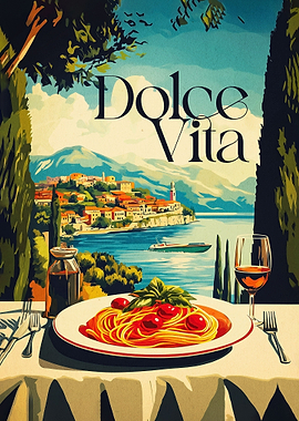 Dolce Vita Italian Coastal Dining Poster