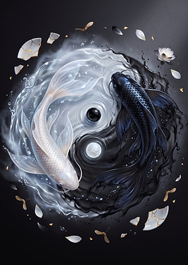 Yin Yang Koi Fish Elements