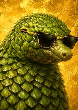 Cool Pangolin Wearing Sunglasses