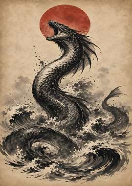 Sea Monster Ocean Waves