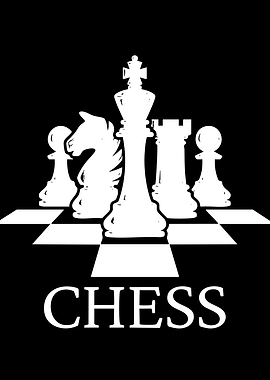 Minimalist Chess Pieces Graphic Design